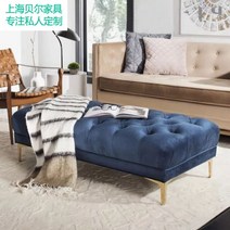 벨벳 골드 거실 벤치 의자 등받이 없는 소파, 150x45x40 블루