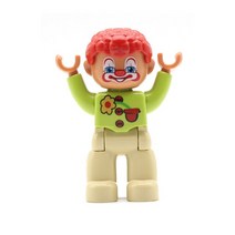 큰빌딩 블록 가족 구성원 직업 액세서리 의사 경찰 호환 벽돌 그림 모델 세트 키즈 장난감 선물, 20 Clown (P06)