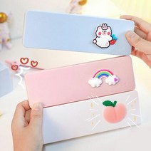 귀여운 사각 플라스틱 필통 볼펜 연필 케이스, 블루에그1P, 본상품선택