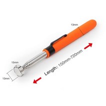 Telescopic Magnetic Pen with Light Mini Portable Magnet Pick Up Tool Extendable Pickup Rod Stick for, 02 8LB orange