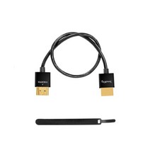 영상스위처 라이브방송장비 영상스위쳐 블랙매직디자인 편집기 캡처보드 HDMI 비디오캡처보드dslr 카메라모니터무선 비디오 송신기 앰프용 smallrig 울트라 슬림 4k 케이블, 35cm