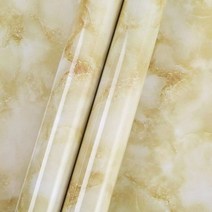 뮤럴벽지 웨인스코팅 포인트벽지 웨인스코팅인테리어 60cmx10m 주방 pvc 벽 스티커 대리석 수조 스티커 욕실 자체 접착 방수 벽지, 연한 갈색, 60cm x 1m