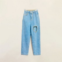 레스코드 ootj바지 여성용 하이 웨이스트 나인 포인트 청바지 스트리트 다이아몬드 스터드 할로우 아웃 스트레이트 레그 팬츠 Y2K 패션 봄 여름