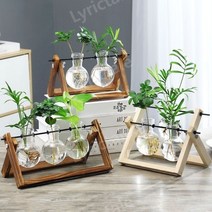 이케바나화병 인테리어 유리 실린더 오브제 꽃꽂이, E, 작은