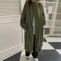 무드무드 디프런 스트링 롱 야상점퍼