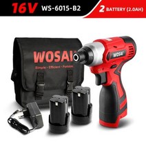 WOSAI MT SER 전기 드릴 스크루 드라이버 16V 임팩트 가정용 다기능 히트 전동 공구, CHINA, 16V WS-6015-B2