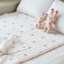돗투돗 시원한 아기 쿨매트 동물친구들 신생아 침대 인견 쿨 패드 여름 이불, 인견쿨에어패드(150x200)-깡총돗바니
