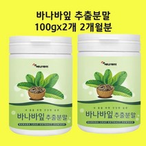 바나바잎추출분말 가루 바나바잎차 바나나잎 코로솔산 파이토스테롤 엘라그산 효능 대용량 식약처수입관필인증, 85+15gx2개