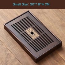 보이차 나무 쟁반 티 차반 다도도구 대나무차판 중국 천연 대나무 차 트레이 배수 물 저, 01 S 30x18x4 cm