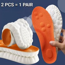 족저근막염 신발 키높이 평발 기능성 깔창 Latex Sport Insoles Soft High Elasticity Shoe Pads Orthotic Breathable Deodor, Orange-Style4_45-46(285mm)