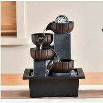 흐르는 물 분수대 거실 순환 가습기 구슬 분수대, L