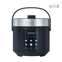니드 3인용 미니 소형 전기 압력 밥솥 NIID5 블랙, 열판압력(일반), 3~4인용