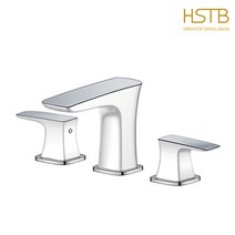 [HSTB]플라잉 8인치 세면수전 3홀_HSTL-2098W_화이트크롬, 단품