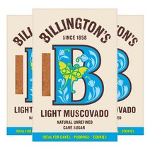 Billingtons 빌링턴 라이트 머스코바도 설탕 500g 3팩 Light Muscovado