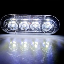 위험 경고등 화물차 비상등 삼각대 4LED 자동차 스트로브 경고등 그릴 깜박이 고장 비상 조명 12v 트럭 트, 05 white