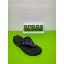 크록스 몬트레이 심머 웨지 플립 블랙(206843)