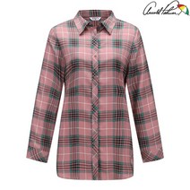 [아놀드파마] 여성 타탄 체크 카라 셔츠 블라우스 ALF0WS53_PI