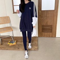 그레이스 불꽃 자수 포인트 맨투맨 레깅스 세트