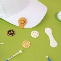 페니체 스마일 골프 볼마커 마그넷클립 세트, 인디핑크