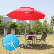[본사총판] 빅몬스터 특대형 파라솔세트 240cm (받침대포함) 일반/꺽임형, 파라솔(일반형)+받침대, 레드