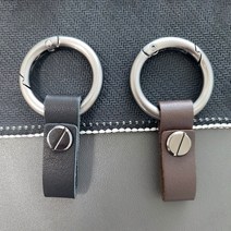 식스미 차량용 열쇠 연결 가죽 키홀더 분실 방지 차키 남친 선물 신차 차종별 엠블렘, 블랙