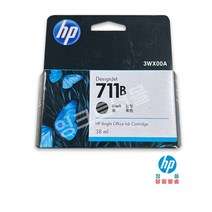 HP (No.711)정품잉크플로터 3WX00A검정(구.CZ129A)/CZ130A파랑/CZ131A빨강/CZ132A노랑/3WX01A검정(대용량) T120/T130/ T520/ T530, 검정