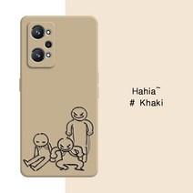 Realme GT 2 3 Pro Explorer Master Neo Flash 5G 실리콘 커버 GT2 GT3 2T 3T Neo2 Neo3 용 3D 인쇄 귀여운 전화 케이스, [01] Realme GT 5G, [07] Hahia Khaki
