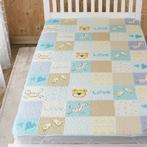 허니베딩 캐릭터 방수요 방수패드 5종택1, 면 방수요 패드 애니팜 블루