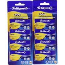 Pelikan 330894 잉크 카트리지 4001 8 x 5 대용량 카트리지 로얄 블루 40개입, 단일옵션