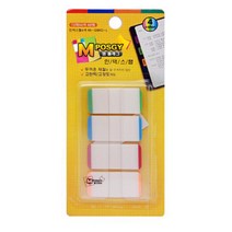 M플래그 인덱스탭4색 지그재그 38x18mm (MI-GBRO-L), 단품, 단품