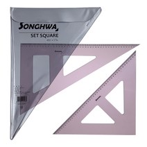 제도용 유무선 교수용 삼각자 30cm 36cm 45cm 정각 직각 2개입, 교수용 손잡이 삼각자 2개입