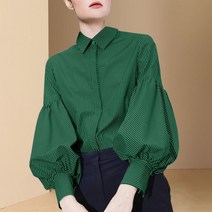빌리즈빈 칼레론셔츠 봄 여름 카라넥 퍼프 여성 셔츠 블라우스 B101