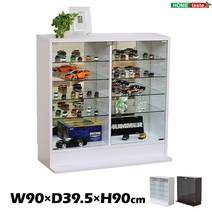 W90×D39.5cm×H90cm 컬렉션 랙 Luke 루크 깊은 로우 타입 다크 브라운 브라운 화이트 화이트 화이트 화이트 피규어 케이스 쇼케이스 선반 두꺼운 낮은 컬렉션 케이스 두께가 있다 두꺼운