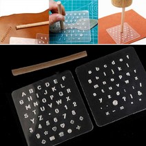 가죽 스탬핑 각인 공예 가죽 스탬핑 대문자 알파벳 인쇄 템플릿 DIY 그림 엠보싱 3 피스/세트, 한개옵션0