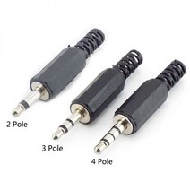 보안 부속 부품 510pcs 3.5mm 234 극 모노 오디오 커넥터 잭 플러그 헤드폰 남성 어댑터 잭 플러그 남성 잭 플러그 와이어 터미널 h1, 10pcs 2 극