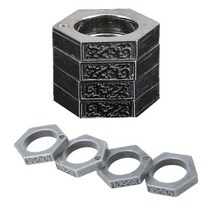 호신용 너클 접이식 주먹 육각 너클 방어용 실버