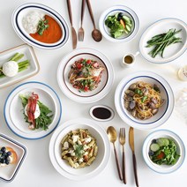 시라쿠스 메이플 빈티지 레트로 그릇 접시 7color, 정사각접시(대) 22cm, 코지블루