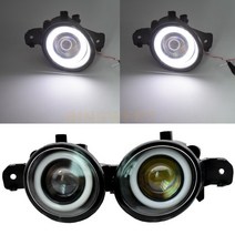 코번트 LED 천사 눈 안개등 어셈블리 30W차량안개 주간 주행 램프 DRL 12V 르노 클리오 2 II 해치백 밴 1998-2004 용 개, [01] White light