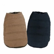 시크 패딩조끼 강아지 옷 브라운 강아지겨울옷 말티푸 강아지겨울 애완견옷, M