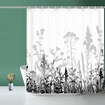 Niidder 샤워 커튼 라이트 블루 와플 강조된 밑단 욕실 방수 커튼 호텔 가정용 (182.9 x 182.9cm(72 72인치)) 442801