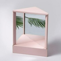 좌우반전거울 리얼미거울 남이보는내얼굴 반전거울, 블루그레이18.5x17.5x22cm