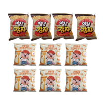 잔망루피떡볶이스낵80g x 6개 롯데리아양념감자스틱50g x 4개 봉지스낵세트 사무실간식, 1개