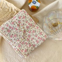 목화베리 미니장미 요루3중 거즈면행주 키친크로스 제로웨이스트, 분홍