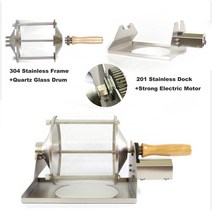 커피로스터기 로스팅머신 소형 가정용 연료 가스 커피 로스터 직화 로스터 400그램 용량 유리 투명 시각화 100v 240v, g400 로스터