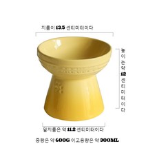 LongFatoys 르쿠르제 도그볼 반려견 반려묘 애견 애묘 식기 강아지 고양이, 오렌지 그러데이션 펫볼 13.5*12.5cm-C1개
