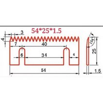 HSS 카톤 실러 블레이드 실링 기계 칼 고속 강철, 54X25X1.5