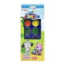 티티 물에잘녹는고체물감 12색 물감, 1세트