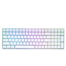 게이밍 키보드 .epomaker gk96s 96 키 핫 스왑 rgb 무선유선 기계식 gateron 기계식 스위치 팬더 게임용, 흰색 abs 키캡, 흰색 스위치