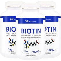 [미국번개배송] 착한명품 마이라이프 내추럴스 비오틴 10000 mcg 240정 3병