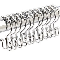 샤워커튼 고리 욕실 방수 샤워커튼링 스텐 걸이 더블, 샤워커튼링 낱개 (04-165A)